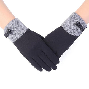 Top Brand New Fashion Woman Warm Winter   Screen Female Gloves Mittens Black Coffee Gray Pink Purple Red