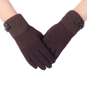 Top Brand New Fashion Woman Warm Winter   Screen Female Gloves Mittens Black Coffee Gray Pink Purple Red