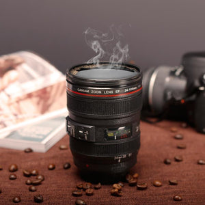 New Coffee Lens Emulation Camera Mug Cup Beer Cup Wine Cup Without Lid Black Plastic Cup&Caniam Logo 480ML Mug