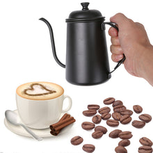 Stainless steel 650ml Coffee Tea Pot mounting bracket hand punch pot drip gooseneck spout Long Mouth kettle Teapot Black