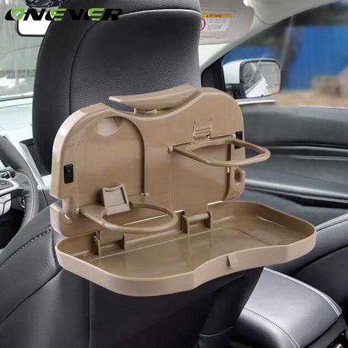 Onever Universal Auto Car Back Seat Drink Holder Folding Cup Organizer Stand Tray Dining Table Pallet Coffee Food Cups Holder