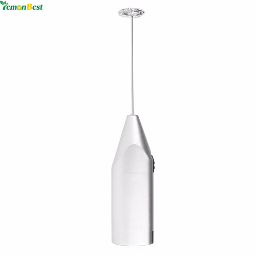 Handheld Stainless Steel Coffee Milk Drink Electric Whisk Mixer Frother Foamer Battery Operated Kitchen Egg Beater Stirrer