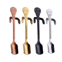 Coffee Spoon Stainless Steel Tea Hanging cups Supplies Tableware Kitchen Skull